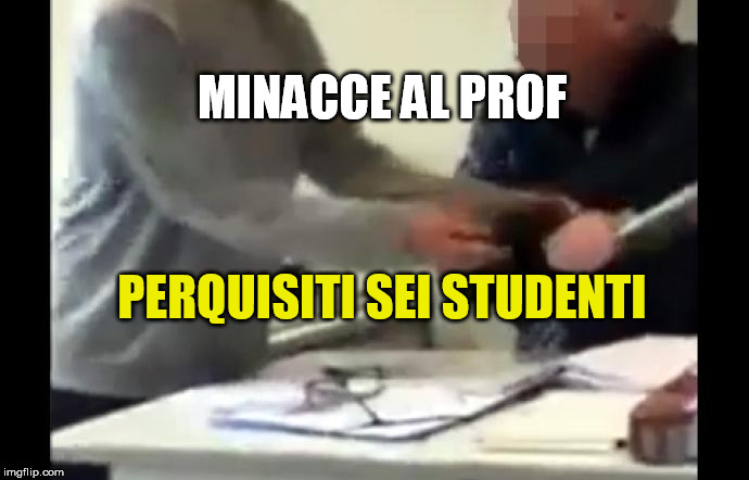 minacce al prof